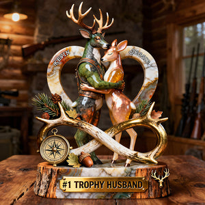 Dearly Deer Couple Acrylic Plaque, Personalized Gifts For Hunting Couple 02qhta160126 - Shaped Plaques - GoDuckee