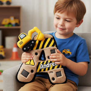 Construction Alphabet Custom Shaped Pillow - Personalized Gifts For Kid 04kita151225 - Pillow - GoDuckee