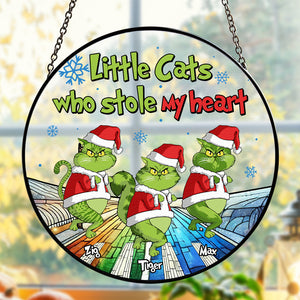 Personalized Gifts For Cat Lovers Stained Glass Ornament, Little Cats Who Stole My Heart 05TGTN190924 - Ornament - GoDuckee