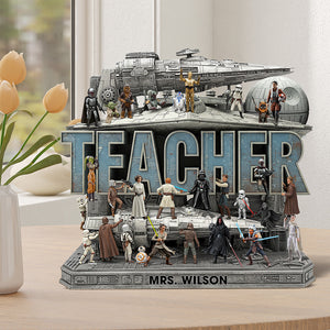 Personalized Gifts For Teacher Acrylic Plaque, Best Teacher In The Galaxy 05QHQN260525 - Shaped Plaques - GoDuckee