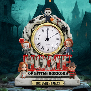 The Horror Family Desk Clock Plaque - Personalized Gifts For Family 02QHLU280525 - Clock Plaques - GoDuckee