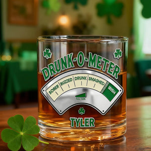 St Patrick's Day Drunk 11oz Round Glass - Personalized Gifts For St Patrick's Day 05HULU201225 - Glass - GoDuckee