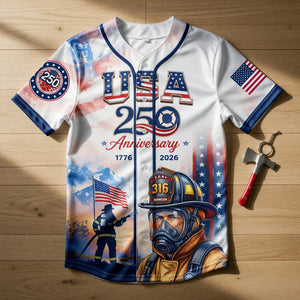Heroic American Firefighter Jersey - Personalized Gifts For Firefighter 04qhqn180626