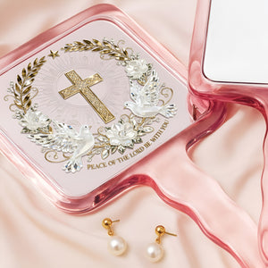 Peace With You Handle Mirror - Personalized Gifts For Christians 04palu241225 - Mirror - GoDuckee