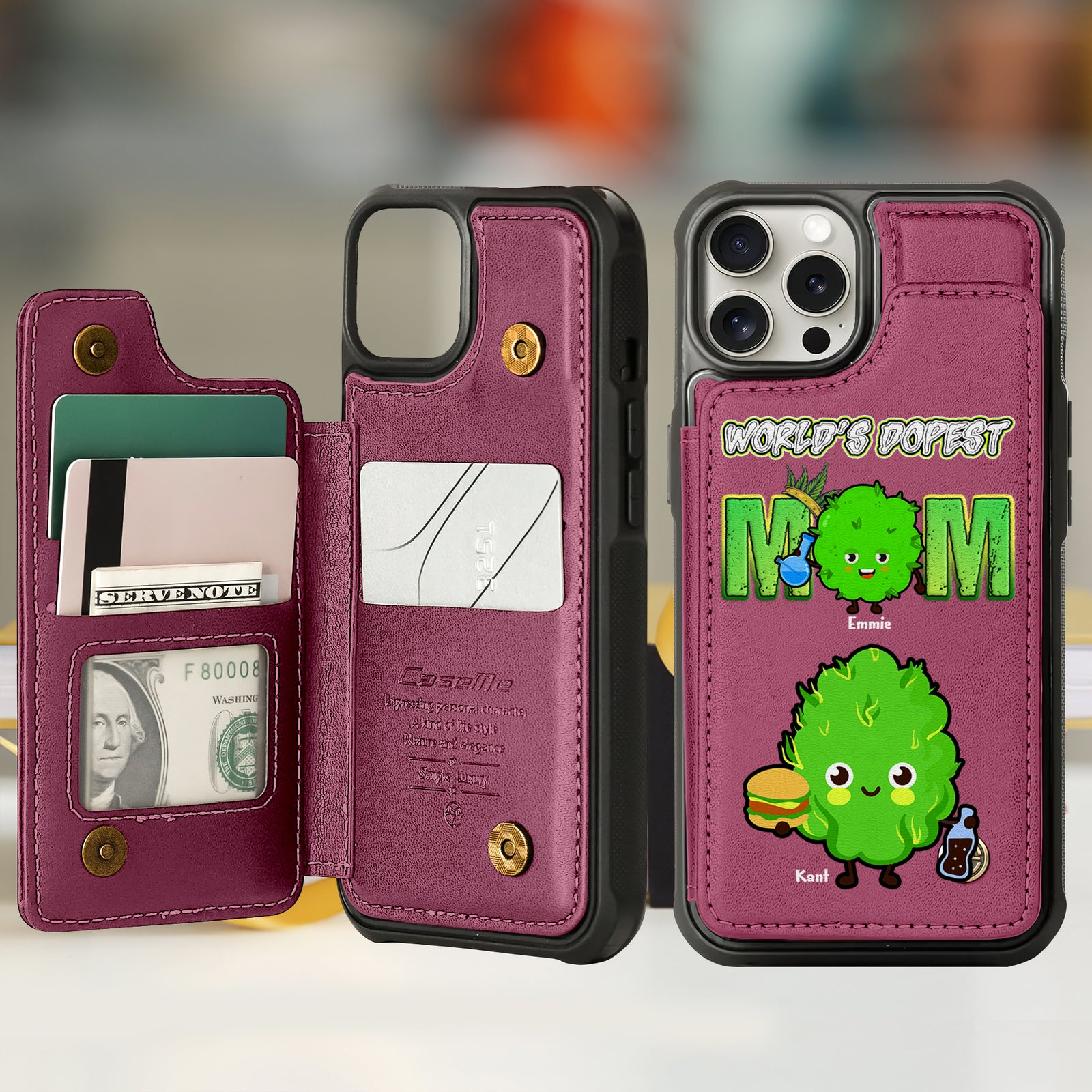 Personalized Gift For Weed Mom Leather Flip Wallet Phone Case 01TOLU270225 - Phone Case - GoDuckee