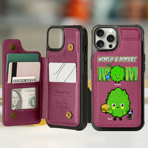 Personalized Gift For Weed Mom Leather Flip Wallet Phone Case 01TOLU270225 - Phone Case - GoDuckee