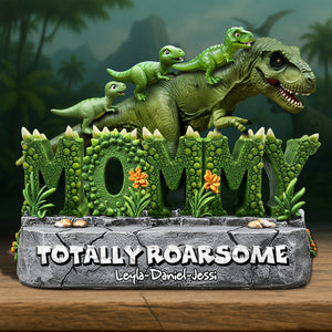 Dinosaur Mom Acrylic Plaque - Personalized Gifts For Mother 03QHLU220425 - Shaped Plaques - GoDuckee