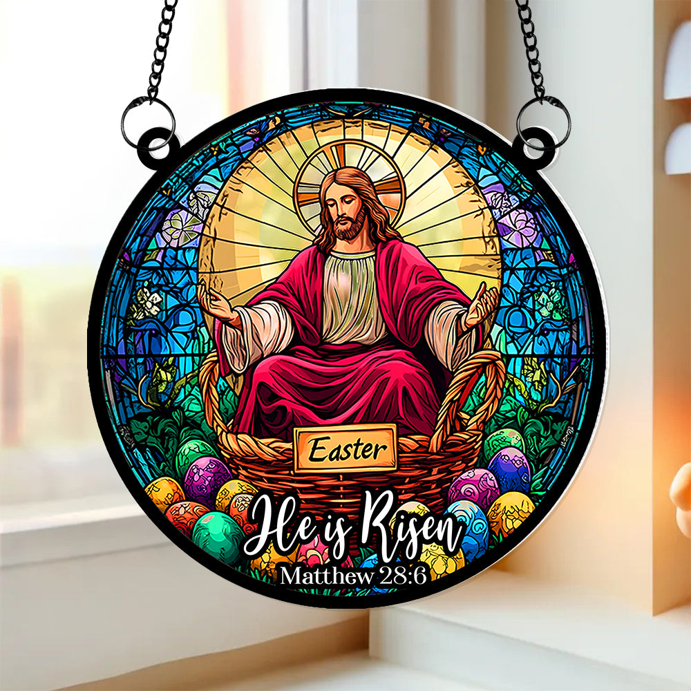 Jesus Easter's Day Gifts Suncatcher Ornament 02XQLU060125 - Ornament - GoDuckee