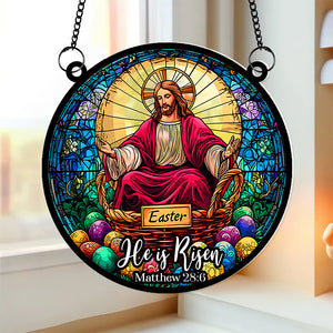 Jesus Easter's Day Gifts Suncatcher Ornament 02XQLU060125 - Ornament - GoDuckee