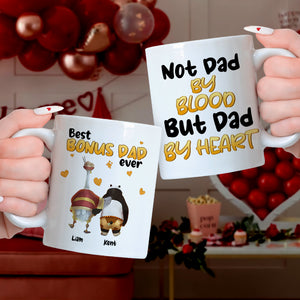 Personalized Gifts For Step Dad Coffee Mug Not Dad By Blood But Dad By Heart 01QHPU230124 Father's Day Gifts - Coffee Mugs - GoDuckee