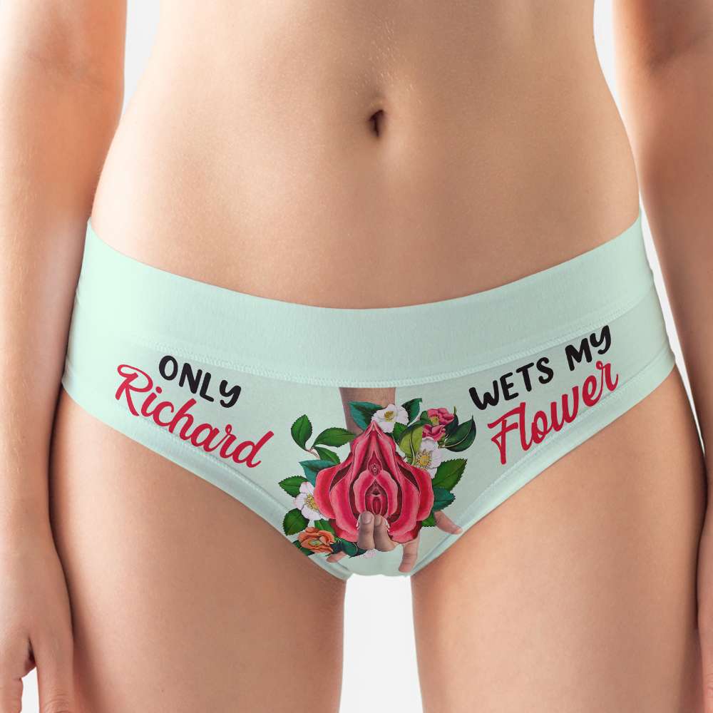 Personalized Gift For Couple Women's Briefs Wets My Flower - Boxers & Briefs - GoDuckee