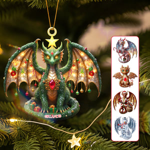 Christmas Dragon Acrylic Ornament - Personalized Gift For Christmas Ornament 01PAMG170925 - Ornament - GoDuckee