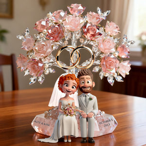 Wedding Couple Acrylic Plaque - Personalized Gifts For Couples 01natn221225 - Shaped Plaques - GoDuckee