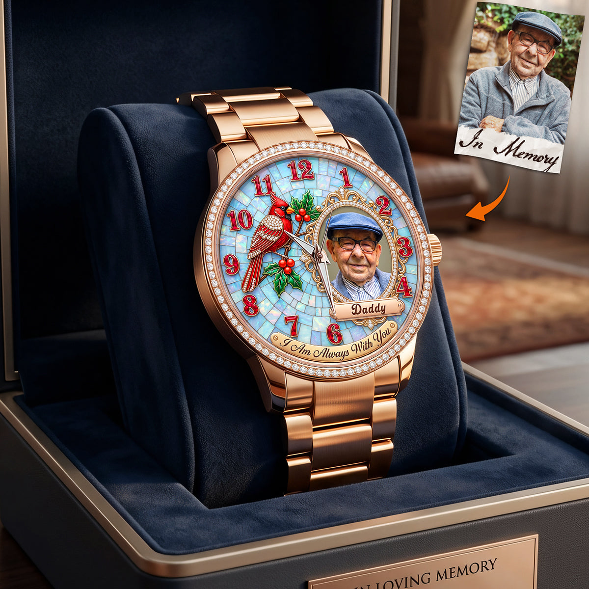 Always By Your Side Mesh Strap Quartz - Custom Photo Gifts To Remember Loved One 01huta270526 - Quartz Watch - GoDuckee