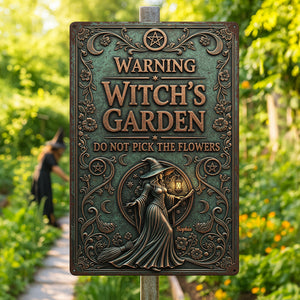 Witch's Garden Personalized Funny Gifts For Witch Lovers Metal Sign 02natn150725 - Metal Signs - GoDuckee