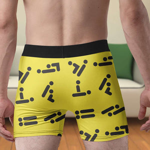 Personalized Gifts For Couple Boxer Briefs Love Is Here - Boxer Briefs - GoDuckee