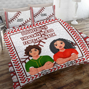 Personalized Gift For Baseball Couple Quilt Bedding Set Special Line 02KAMH261224HG - Blanket - GoDuckee