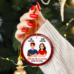 Personalized Gifts For Baseball Lovers Couple Christmas Ornament 01hupu141024hg - Ornament - GoDuckee