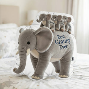Elephant Family Personalized Gifts For Mom Shaped Pillow 05humg310126 - Pillow - GoDuckee