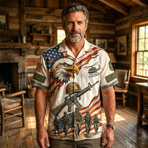Veteran Pride Patriotic Hawaiian Shirt - Personalized Gifts For Veteran 01PADH070426 - Hawaiian Shirts - GoDuckee