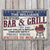Backyard Bar & Grill, Gift For BBQ Lover, Personalized Metal Sign, Backyard BBQ Grill - Metal Wall Art - GoDuckee