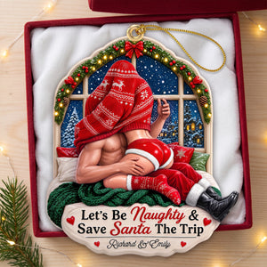 Funny Santa Couple Ornament - Personalized Christmas Gifts 04HUQN270826