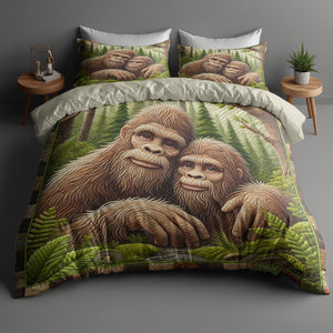 Gifts For Bigfoot Couple Quilt Bedding Set Special Line 01TODT160125 - Blanket - GoDuckee