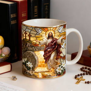 Jesus Christ Resurrection Coffee Mug - Easter Gift For Christian 04QHLU290126 - Coffee Mug - GoDuckee