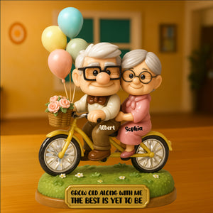 Growing Old Together Couple Acrylic Plaque - Personalized Gifts For Couple 02NALU100625 - Shaped Plaques - GoDuckee