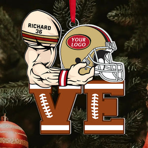 Personalized Gifts For American Football Lovers Christmas Ornament 04qnqn261024 - Ornament - GoDuckee