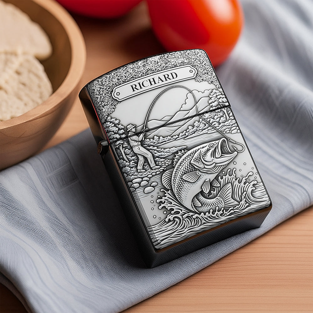 Fishing Man Lighter - Personalized Gifts For Fishing Lovers 02ohta080825 - Lighter - GoDuckee