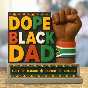 Black Dad Acrylic Plaque - Personalized Gifts For Dad 01HUDT010525 - Shaped Plaques - GoDuckee