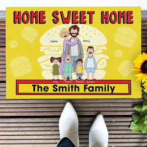 Personalized Gifts For Family Doormat Home Sweet Home 03NAQN080225HG - Doormat - GoDuckee
