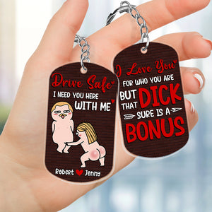 Romantic Couple, I Need You Here With Me, Personalized Keychain, Gifts For Couple - Keychains - GoDuckee