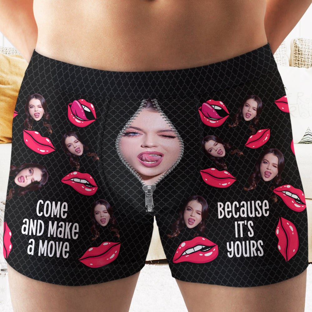 Come And Make A Move Because It's Yours, Personalized Boxer, Gifts For Him - Boxer Briefs - GoDuckee