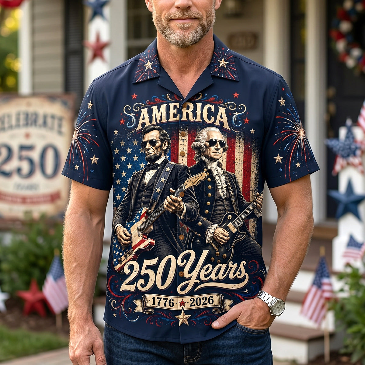 Celebrating 250 Years Of Freedom Hawaiian Shirt - Personalized Gifts For Patriots 01NATN290526 - Hawaiian Shirts - GoDuckee
