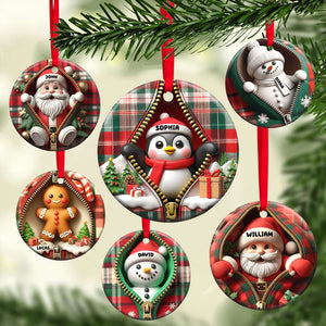 Santa Claus Snowman Gingerbread Ceramic Ornament 03xqtn290824 Christmas Gift - Ornament - GoDuckee