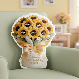 Flower Bouquet Mother's Day Pillow Personalized Gifts For Mom 03PGTA190326 - Pillow - GoDuckee