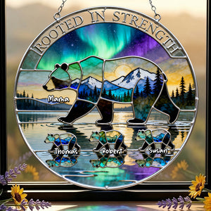 Aurora Bear Mom Tribal Suncatcher - Personalized Gifts For Moms 01QHDT190326 - Ornament - GoDuckee