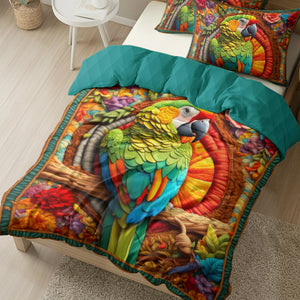 Gifts For Parrot Lovers Quilt Bed Set 06HULU220125 - Blanket - GoDuckee