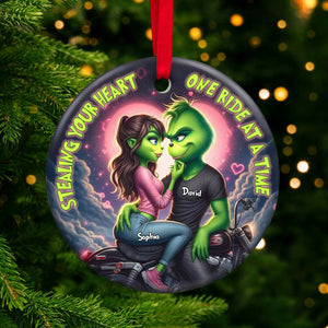 Personalized Gifts For Couple Green Christmas Ornament 04TOTN141124 - Ornament - GoDuckee