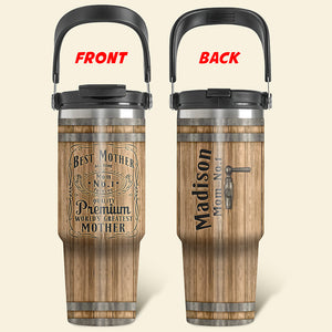 Personalized Gifts For Mom Tumbler With Handle, Whiskey Bourbon Barrel 03qhqn020425 - Tumbler Cup - GoDuckee