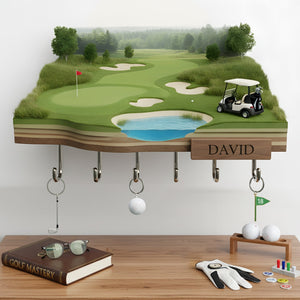 Golf Wood Key Hanger - Personalized Gifts For Golfers 01kilu201225 - Key Hanger - GoDuckee