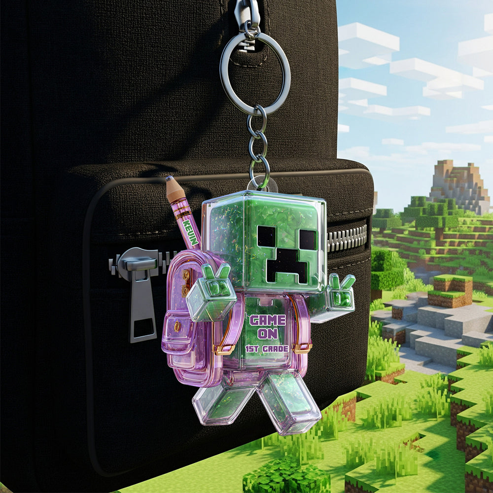 Pixel Gamer Keychain Personalized Back To School Gifts For Kids 02TGDT280725 - Keychains - GoDuckee