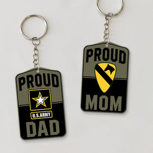 Military & Veteran Family Personalized Keychain, Gift For Family - Keychains - GoDuckee