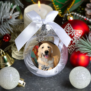 Christmas Gift For Dog Lover, Personalized Cusom Photo Memorial Ornament - Ornament - GoDuckee