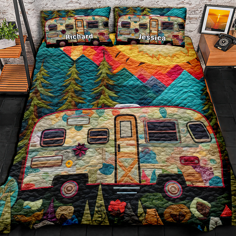 Personalized Gifts For Camping Lovers Quilt Bedding Set Special Line 06tgqn080125 - Blanket - GoDuckee