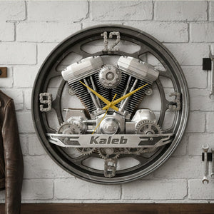 Motorcycle Engine Hanging Wall Clock - Personalized Gifts For Bikers 04kimg221225 - Hanging Wall Clock - GoDuckee