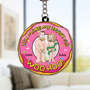 Personalized Gifts For Naughty Couple Acrylic Keychain 02katn310724hg Woo-Hoo - Keychains - GoDuckee