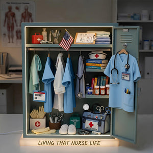 Nurse Personal Locker Light Box, Personalized Gifts For Nurse 01qhdt201225 - Light Box - GoDuckee